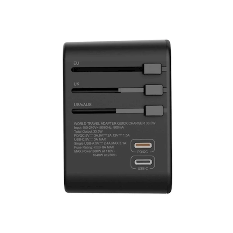 Сетевое зарядное устройство Wiwu UA-303 33.5W, Черный