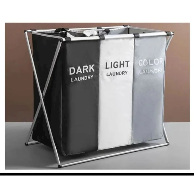 Корзина для белья IF58TES7, черная/бежевая,серая, 38x68x60 см Корзина для белья IF58TES7, черная/бежевая,серая, 38x68x60 см
