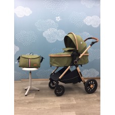 Uşaq arabası Kidilo H2D-XAKİ, yaşıl