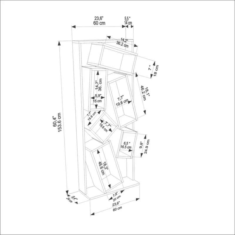 Книжная полка Elegant Wood ZARR238 Книжная полка Elegant Wood ZARR238