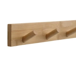 Вешалка настенная JYSK Mollerup, 50x6 см, 5 крючков, бамбук