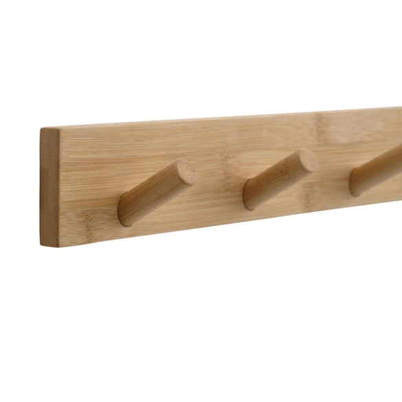 Вешалка настенная JYSK Mollerup, 50x6 см, 5 крючков, бамбук Вешалка настенная JYSK Mollerup, 50x6 см, 5 крючков, бамбук