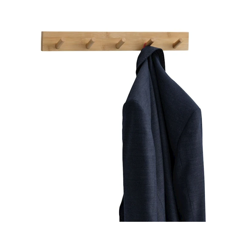 Вешалка настенная JYSK Mollerup, 50x6 см, 5 крючков, бамбук Вешалка настенная JYSK Mollerup, 50x6 см, 5 крючков, бамбук