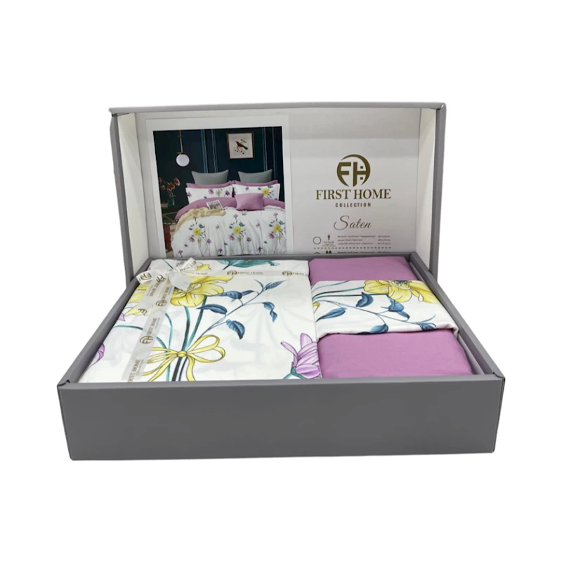 Комплект постельного белья First Home SHA-00002708, пододеяльник 160x220 см, простыня 170х240 см, наволочка 50х70 см, односпальный, хлопок, разноцветный Комплект постельного белья First Home SHA-00002708, пододеяльник 160x220 см, простыня 170х240 см, наволочка 50х70 см, односпальный, хлопок, разноцветный