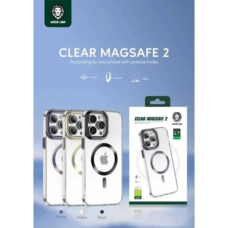 Чехол Green Lion MagSafe 2 для Apple iPhone 14 Pro Max Black Чехол Green Lion MagSafe 2 для Apple iPhone 14 Pro Max Black