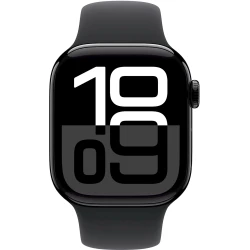Умные часы Apple Watch Series 10 GPS 42mm Jet Black Aluminium Case with Black Sport Band - S/M (Официальная гарантия)