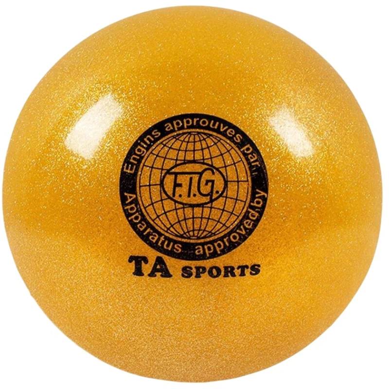 Мяч для художественной гимнастики WS0660, золотистый, 16 см