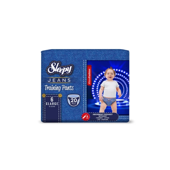 Трусики-подгузники Sleepy Jeans 6 XL, 15-25 кг, 20 шт