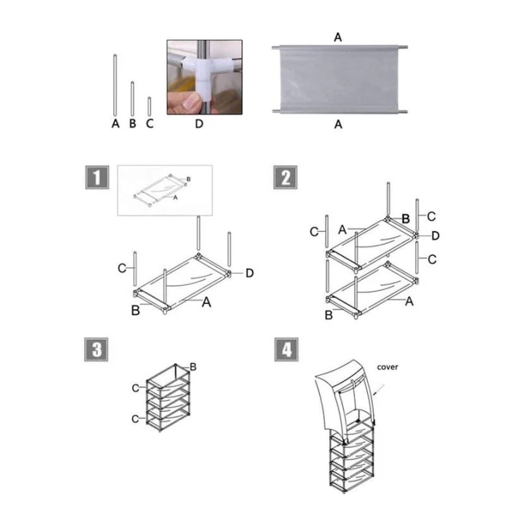 Органайзер для обуви 868-9, серый