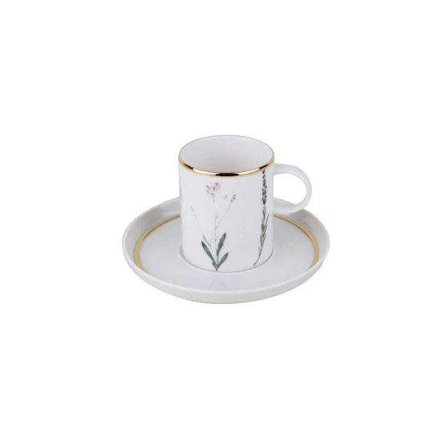 Набор кофейный Porland Botanical 04ALM005547, 85 мл, 12 предметов, белый Набор кофейный Porland Botanical 04ALM005547, 85 мл, 12 предметов, белый