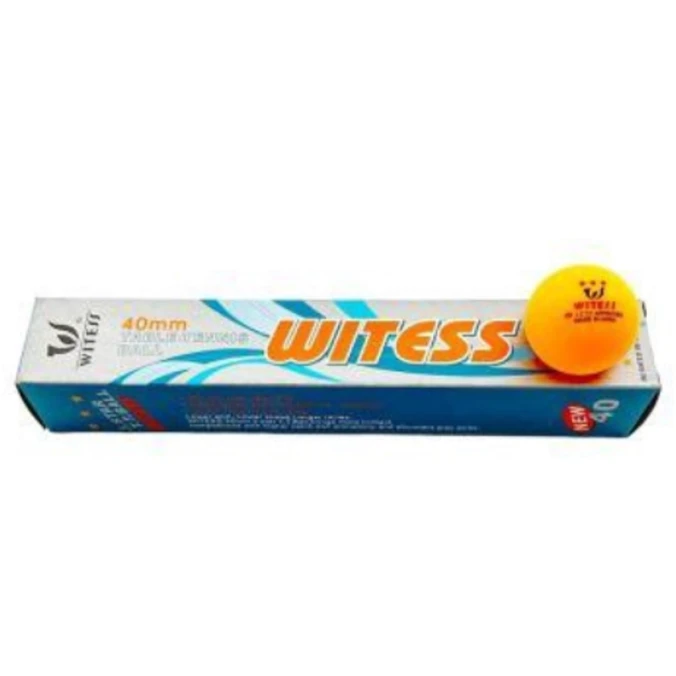 Набор мячей для пинг-понга Witess, 6 шт, желтые, 40мм - WS0872 Набор мячей для пинг-понга Witess, 6 шт, желтые, 40мм - WS0872