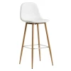 Барный стул JYSK Jonstrup, 2 шт, 43x106x44 см, металл/фанера/искусственная кожа, белый/коричневый Барный стул JYSK Jonstrup, 2 шт, 43x106x44 см, металл/фанера/искусственная кожа, белый/коричневый