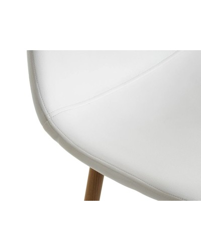 Bar taburesi JYSK Jonstrup, 2 ədəd, 43x106x44 sm, metal/faner/süni dəri, ağ/qəhvəyi