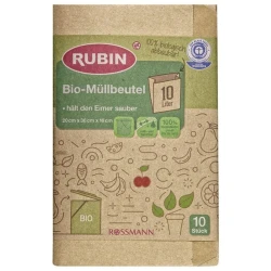 Мешки для органического мусора Rubin Bio, 10 л, 10 шт, 20x36x16 см