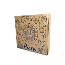 Pizza üçün birdəfəlik qutu dəsti Loyal 7090064208, karton, 26х26 sm, 1000 əd