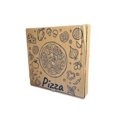 Pizza üçün birdəfəlik qutu dəsti Loyal 7090064208, karton, 26х26 sm, 1000 əd