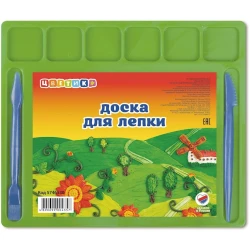 Доска для лепки Цветик, А5, фигурная, 2 стека, 6 ячеек, цветная Доска для лепки Цветик, А5, фигурная, 2 стека, 6 ячеек, цветная