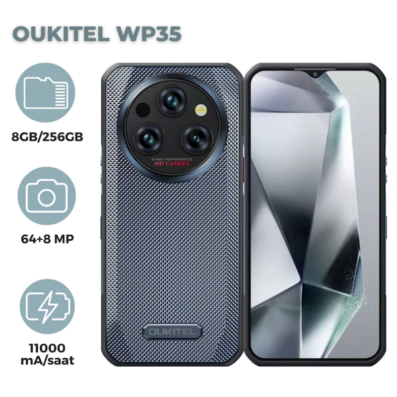 Смартфон Oukitel WP35 8GB/256GB Black/Grey (6931940750646)