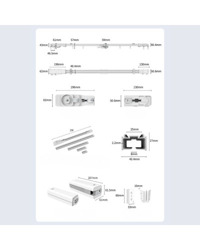 Motorlu karniz Novato Tuya Smart ZigBee 2–3 m - WPK-03