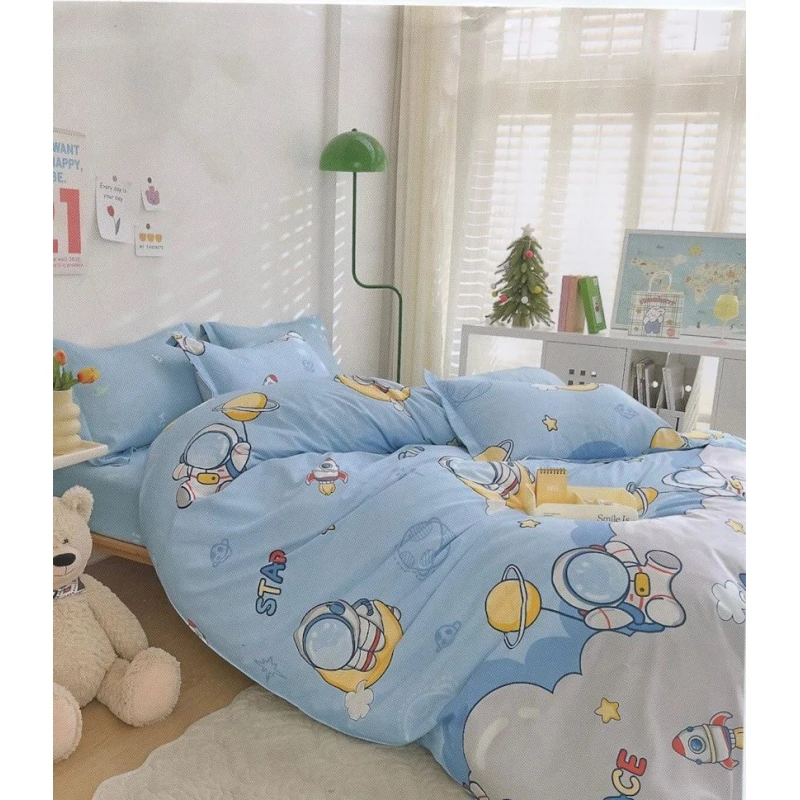 Комплект детского постельного белья First Home SHA-00002576, хлопок, полутораспальный, простыня 160х240 см, пододеяльник 160х220 см, наволочка 50х70 см, 1 шт, разноцветный Комплект детского постельного белья First Home SHA-00002576, хлопок, полутораспальный, простыня 160х240 см, пододеяльник 160х220 см, наволочка 50х70 см, 1 шт, разноцветный