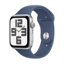 Ağıllı saat Apple Watch SE GPS 44mm Silver Aluminium Case with Denim Sport Band - M/L (Rəsmi zəmanət)