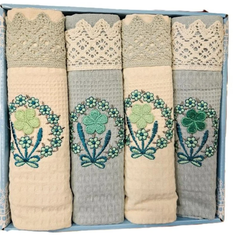 Набор кухонных полотенец MiraNova 146, хлопок, разноцветный, 40x60 см, 4 шт