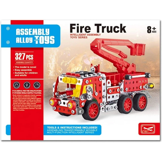 Metal konstruktor Fire Engine 6768, 327 element, 8+