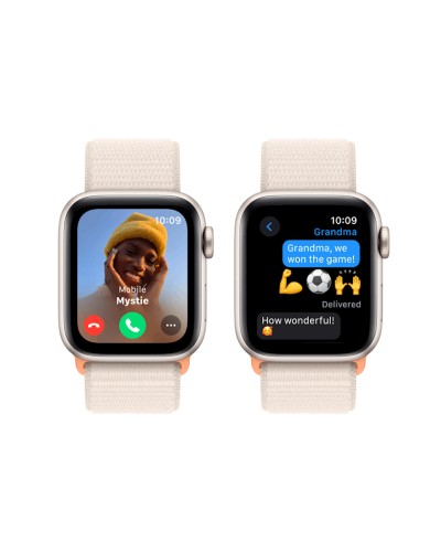 Ağıllı saat Apple Watch SE 2 44 mm Starlight sport band loop, (MRE63QI/A)