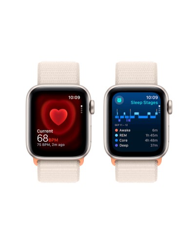 Ağıllı saat Apple Watch SE 2 44 mm Starlight sport band loop, (MRE63QI/A)