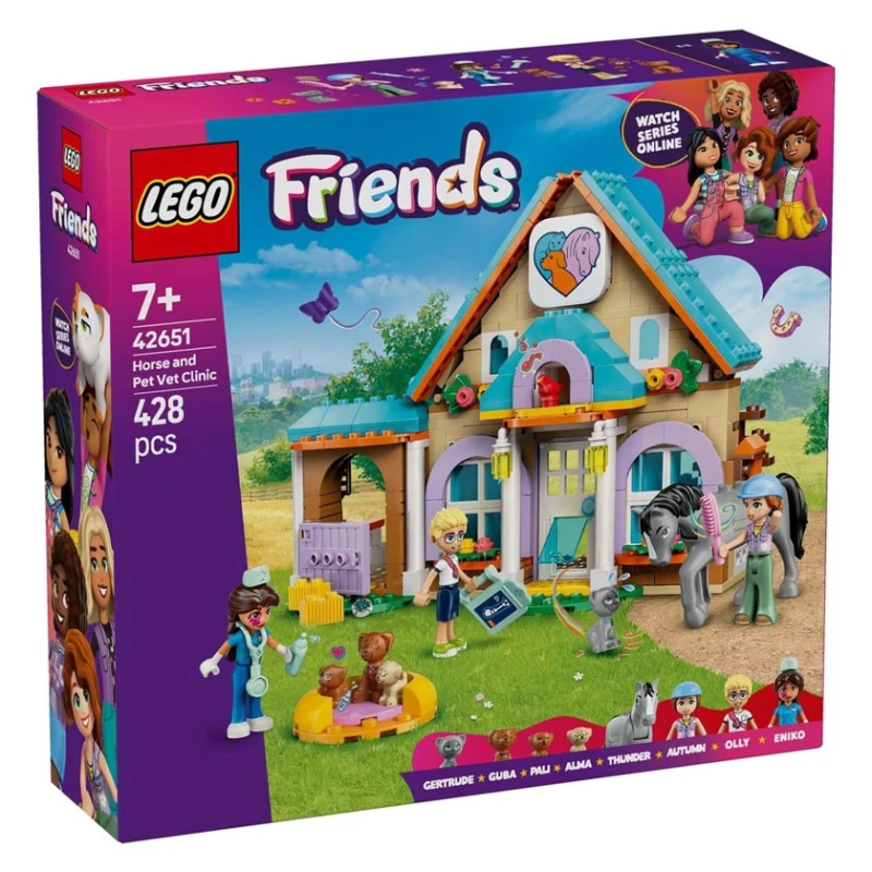 Konstruktor LEGO Friends Horse and Pet Vet Clinic 42651, 428 parça, 7 yaşdan