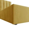 Односпальная кровать Art_tek_yataq(100) 91, ламинат/ткань, желтая, 85x100x200 см
