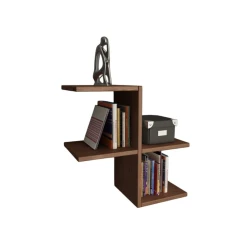 Настенная полка Art Mebel 216, ламинат, 50х50х22 см, коричневая Настенная полка Art Mebel 216, ламинат, 50х50х22 см, коричневая