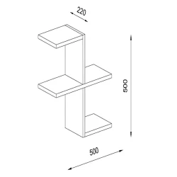Настенная полка Art Mebel 216, ламинат, 50х50х22 см, коричневая Настенная полка Art Mebel 216, ламинат, 50х50х22 см, коричневая
