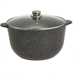 Кастрюля Chaynikov FS-128, 22 см, гранит, черная