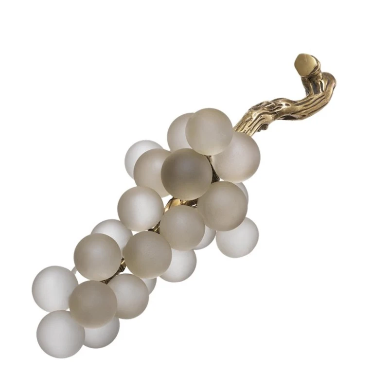 Декоративная фигурка Eichholtz French Grapes, 50x20 см, латунь/стекло, белый/золотистый