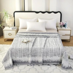 Покрывало Annabery ANBYBN170240, 170x240 см, хлопок, с серым узором