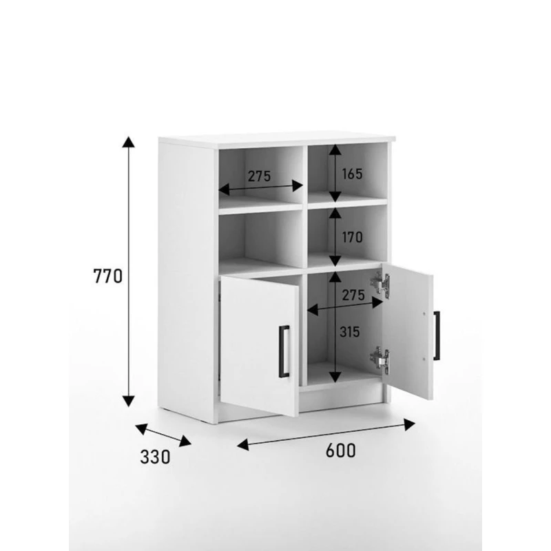 Тумба 60x33x77 см, ЛДСП, Белый Тумба 60x33x77 см, ЛДСП, Белый