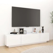 TV üçün tumba Ev Plus Moonair, LDSP, ağ, 180x35x45 sm