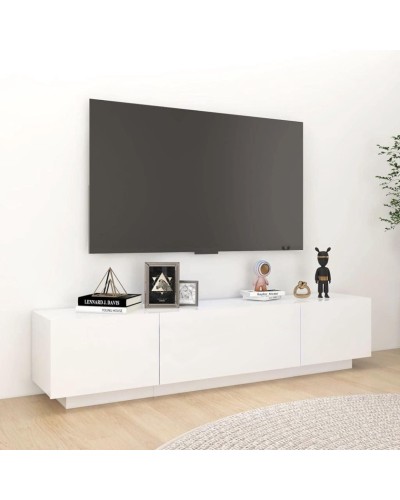 TV üçün tumba Ev Plus Moonair, LDSP, ağ, 180x35x45 sm