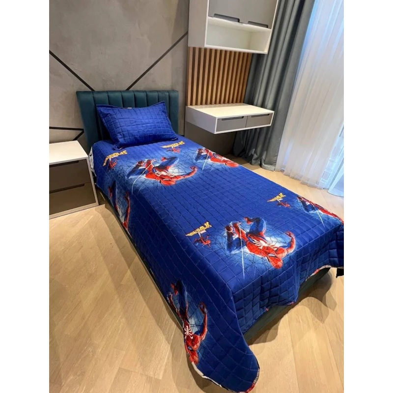 Комплект покрывала и наволочки Sahara 0000166, покрывало 170x230 см, наволочка 50x70 см (1 шт), для мальчиков, бамбук, синий Комплект покрывала и наволочки Sahara 0000166, покрывало 170x230 см, наволочка 50x70 см (1 шт), для мальчиков, бамбук, синий