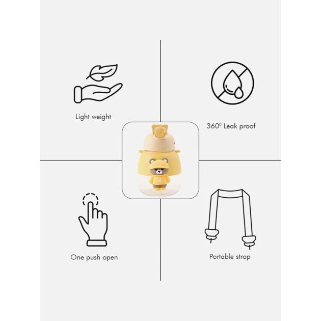 Uşaq üçün su şüşəsi SB000001P, 1.1 l, sarı