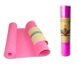 Мат для йоги WS0738, розовый, 180x61x0.6 см