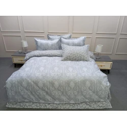 Комплект постельного белья Hanzade SHA-00006566, хлопок, разноцветный, простыня 160x220 см, пододеяльник 160x220 см, наволочка 50x70 см (2 шт)