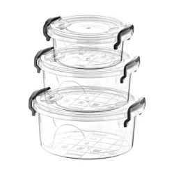 Набор контейнеров для хранения продуктов PlastArt SA-699 3.9 л, 3 шт, 20x9 см, пластик, с крышкой, в ассортименте Набор контейнеров для хранения продуктов PlastArt SA-699 3.9 л, 3 шт, 20x9 см, пластик, с крышкой, в ассортименте