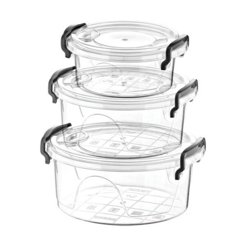 Набор контейнеров для хранения продуктов PlastArt SA-699 3.9 л, 3 шт, 20x9 см, пластик, с крышкой, в ассортименте Набор контейнеров для хранения продуктов PlastArt SA-699 3.9 л, 3 шт, 20x9 см, пластик, с крышкой, в ассортименте