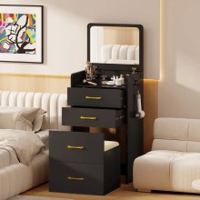 Makiyaj masası Art Mebel 62, laminat, antrasit, 90x50x40 sm