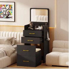 Makiyaj masası Art Mebel 62, laminat, antrasit, 90x50x40 sm