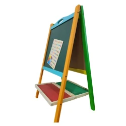 Мольберт для детей, дерево, двухсторонний/магнитный, разноцветный