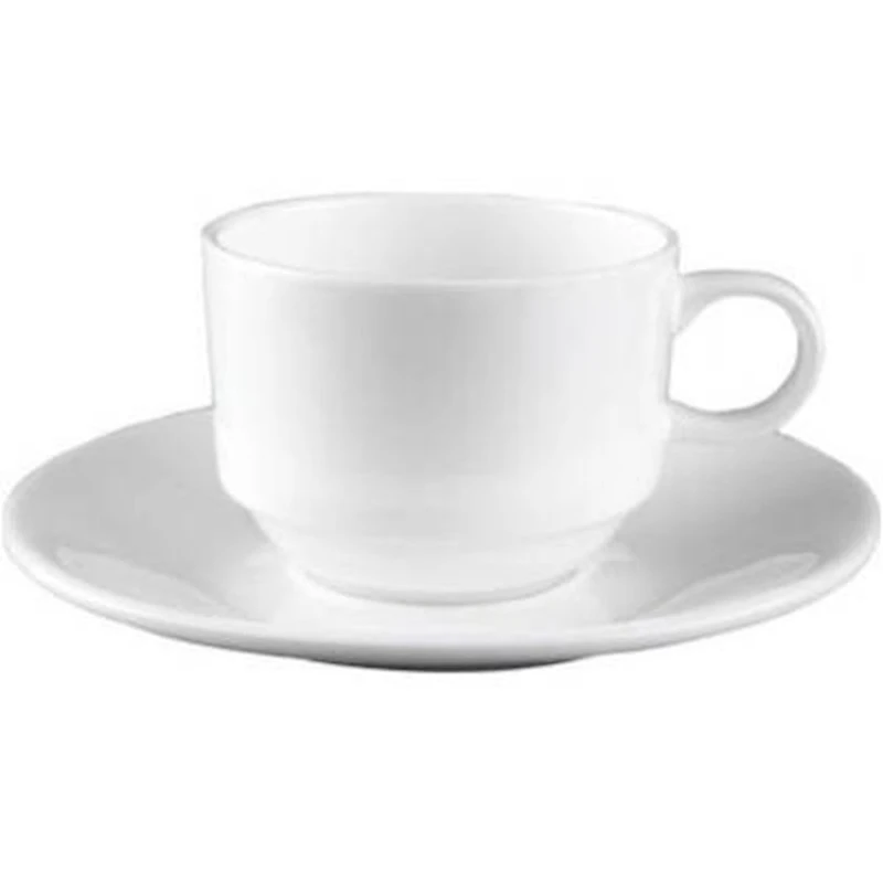 Чашка с блюдцем Wilmax 993039, белый Чашка с блюдцем Wilmax 993039, белый