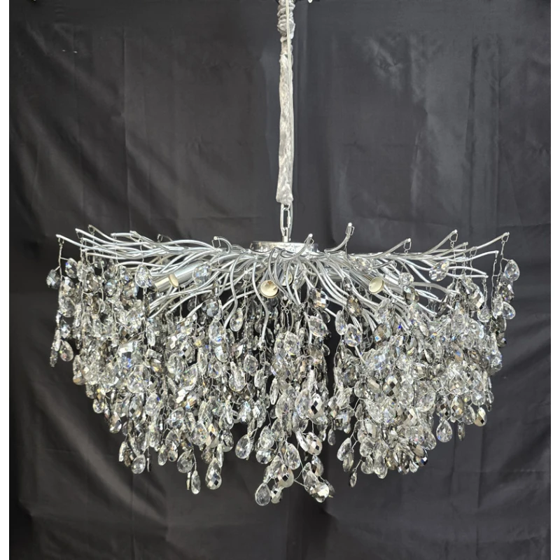Люстра подвесная Korona, серебристый, 80 см